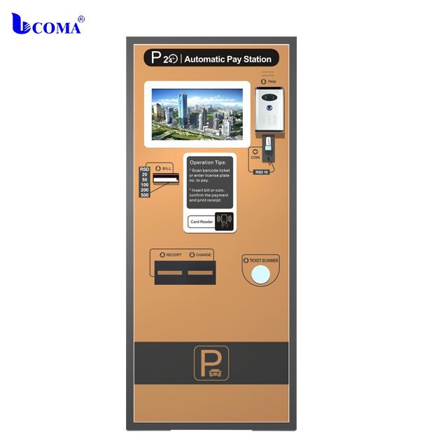 Sistema automático de estacionamiento de automóviles Bill Coin Aceptada Máquina de pago de estacionamiento